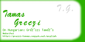 tamas greczi business card